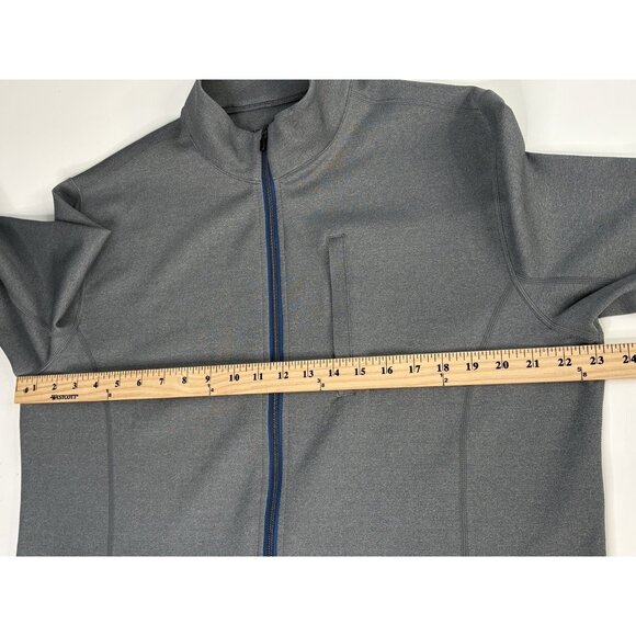 Untuckit Dashwood Full Zip Men’s Large Grey Stretch Performance Jacket Golf - Picture 13 of 15
